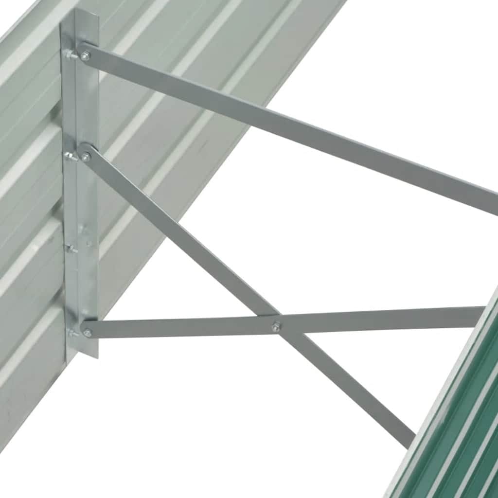 Garden Raised Bed Galvanized Steel 160x40x45 cm Green