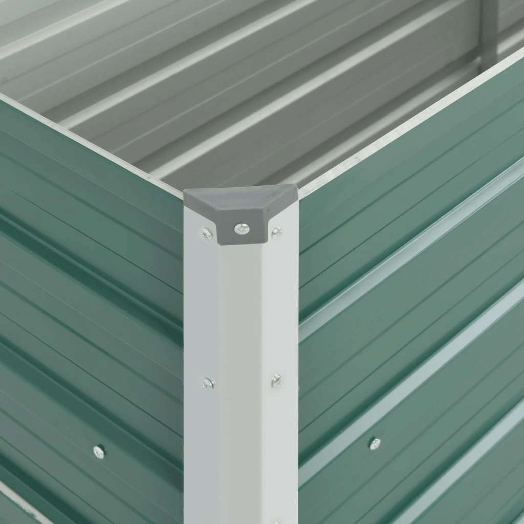 Garden Raised Bed Galvanized Steel 160x40x45 cm Green