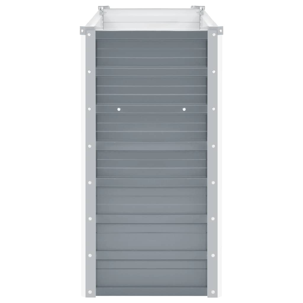 Garden Raised Bed Galvanized Steel 100x40x77 cm Gray