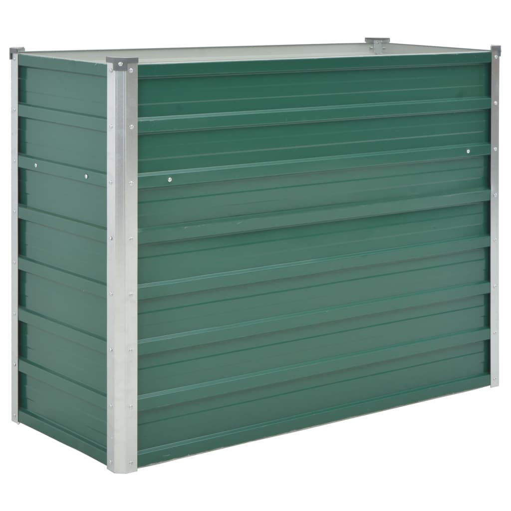 Garden Raised Bed Galvanized Steel 100x40x77 cm Green