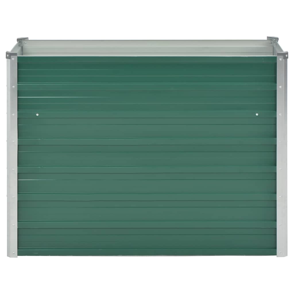 Garden Raised Bed Galvanized Steel 100x40x77 cm Green