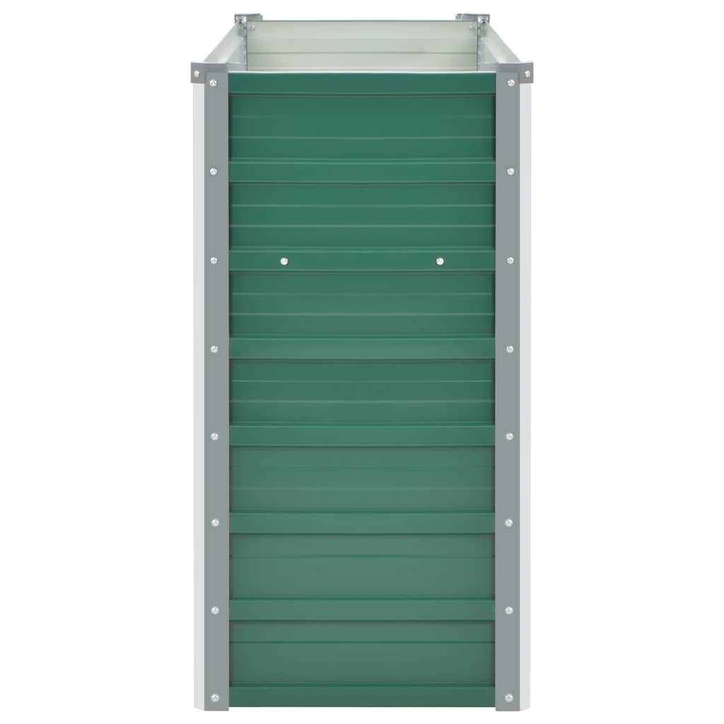 Garden Raised Bed Galvanized Steel 100x40x77 cm Green