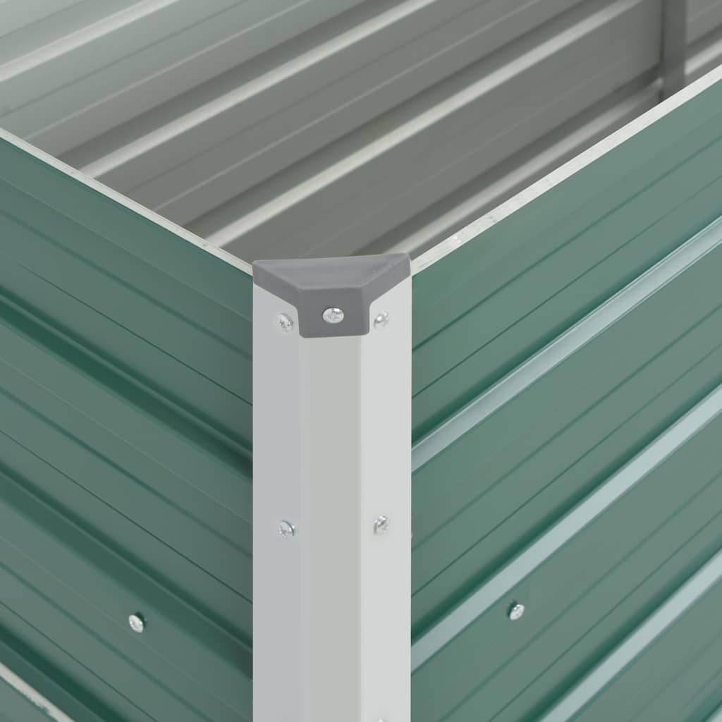 Garden Raised Bed Galvanized Steel 100x40x77 cm Green