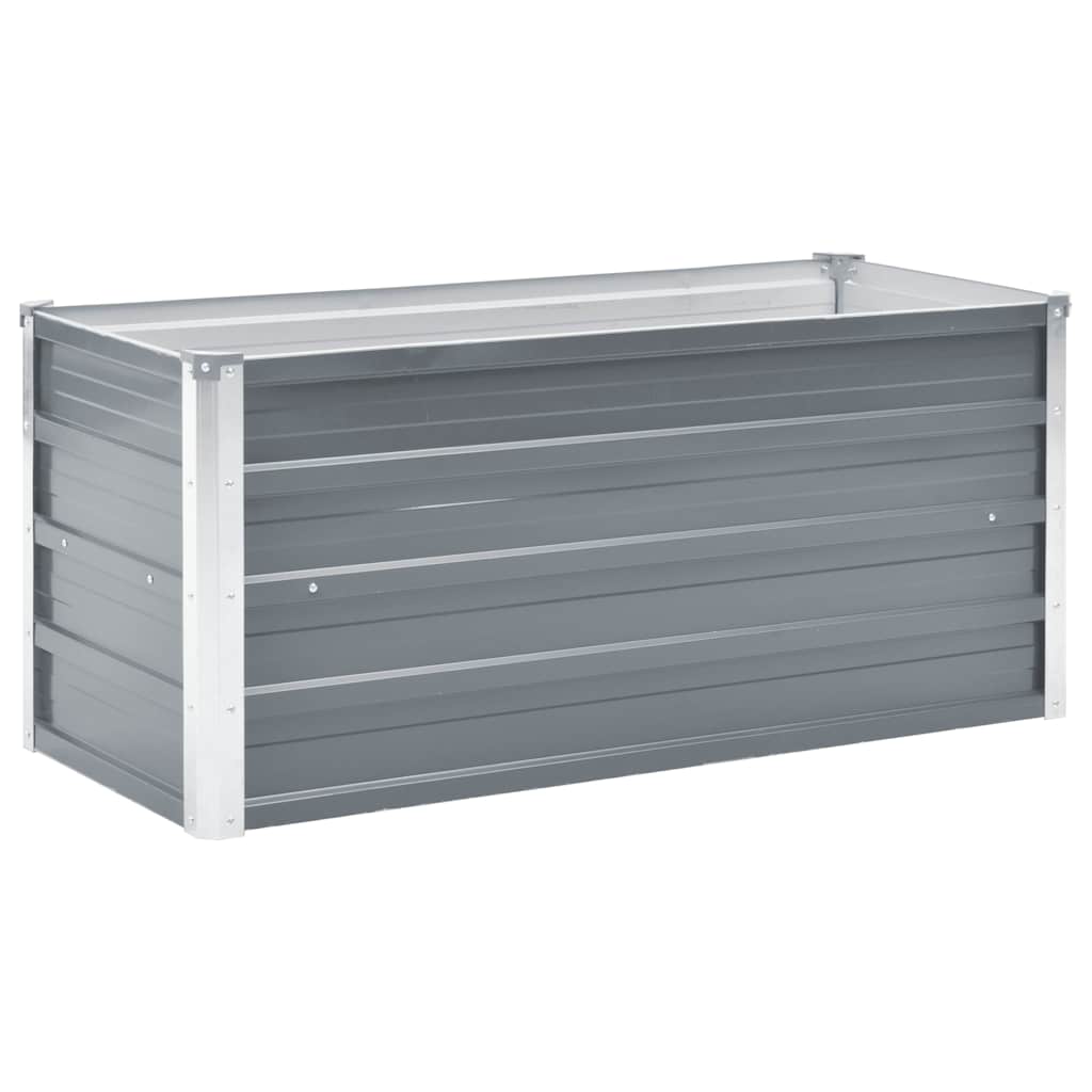 Garden Raised Bed Galvanized Steel 100x40x45 cm Gray