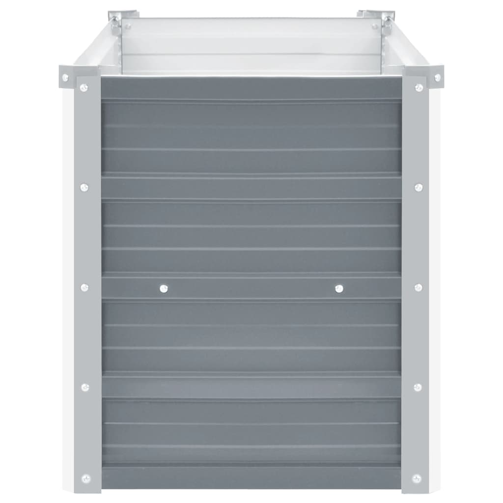 Garden Raised Bed Galvanized Steel 100x40x45 cm Gray
