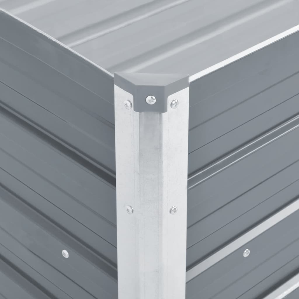 Garden Raised Bed Galvanized Steel 100x40x45 cm Gray