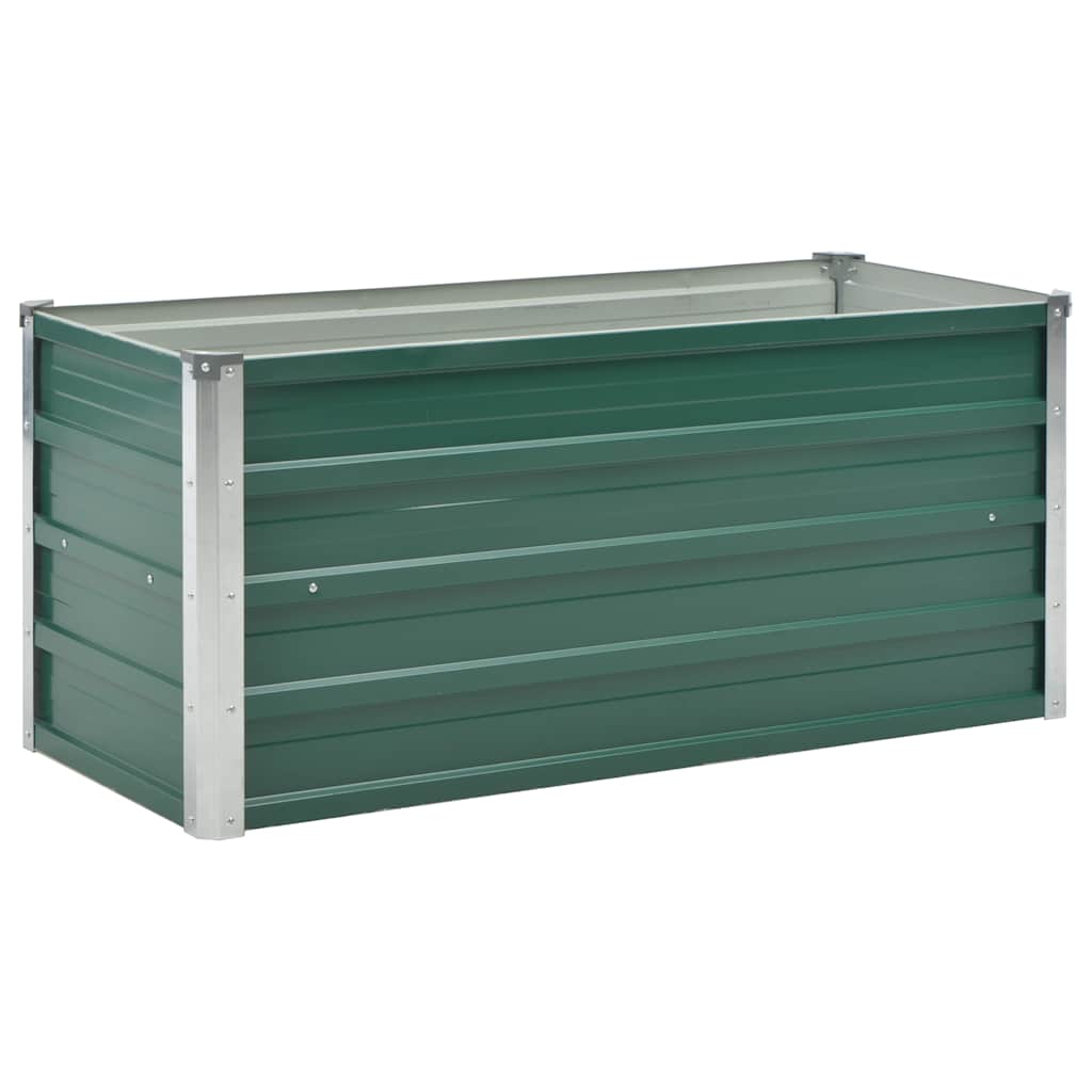 Garden Raised Bed Galvanized Steel 100x40x45 cm Green