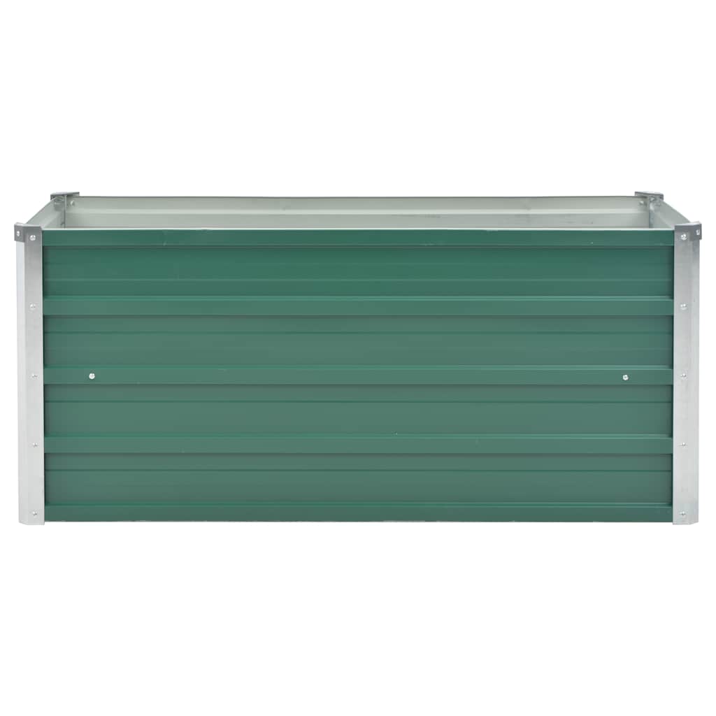 Garden Raised Bed Galvanized Steel 100x40x45 cm Green