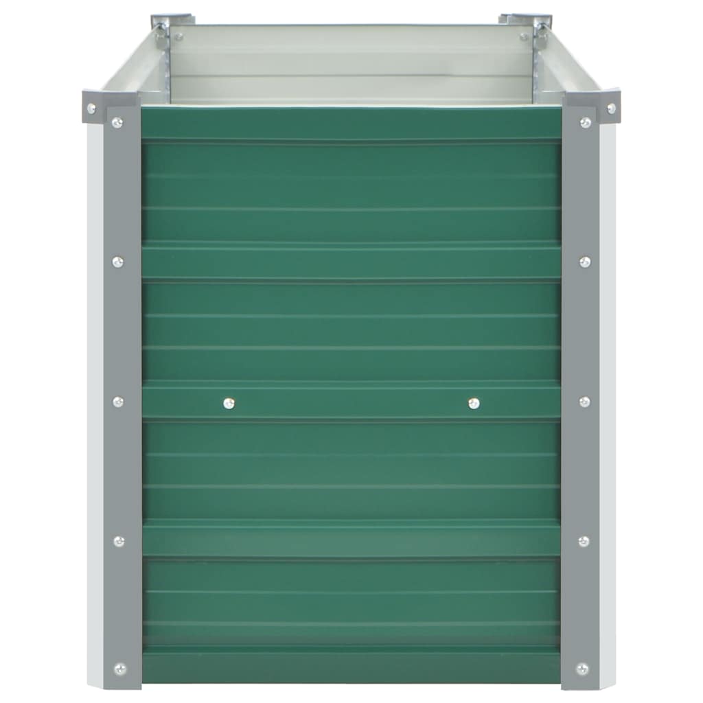 Garden Raised Bed Galvanized Steel 100x40x45 cm Green