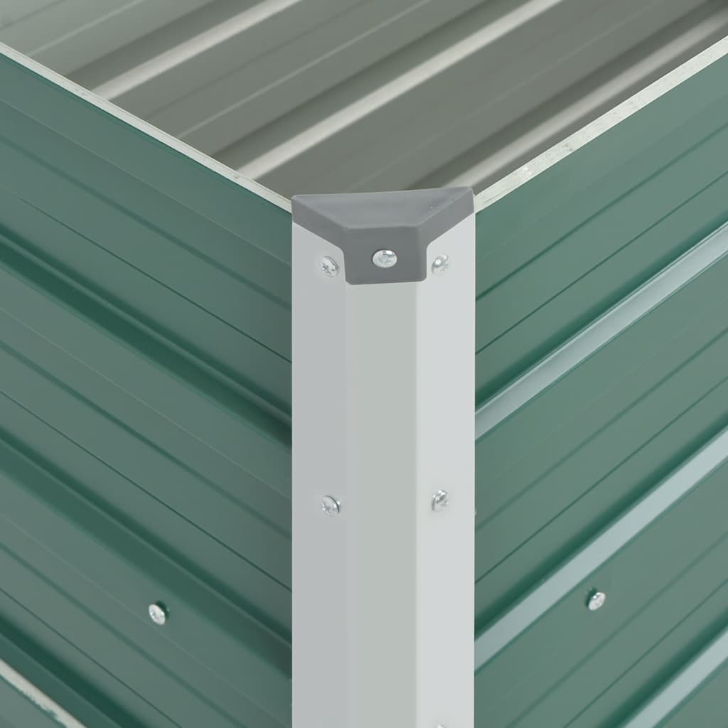 Garden Raised Bed Galvanized Steel 100x40x45 cm Green
