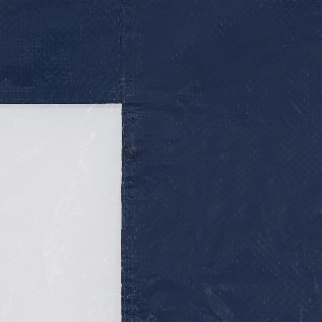 Party tent side walls 2 pieces with window PE blue