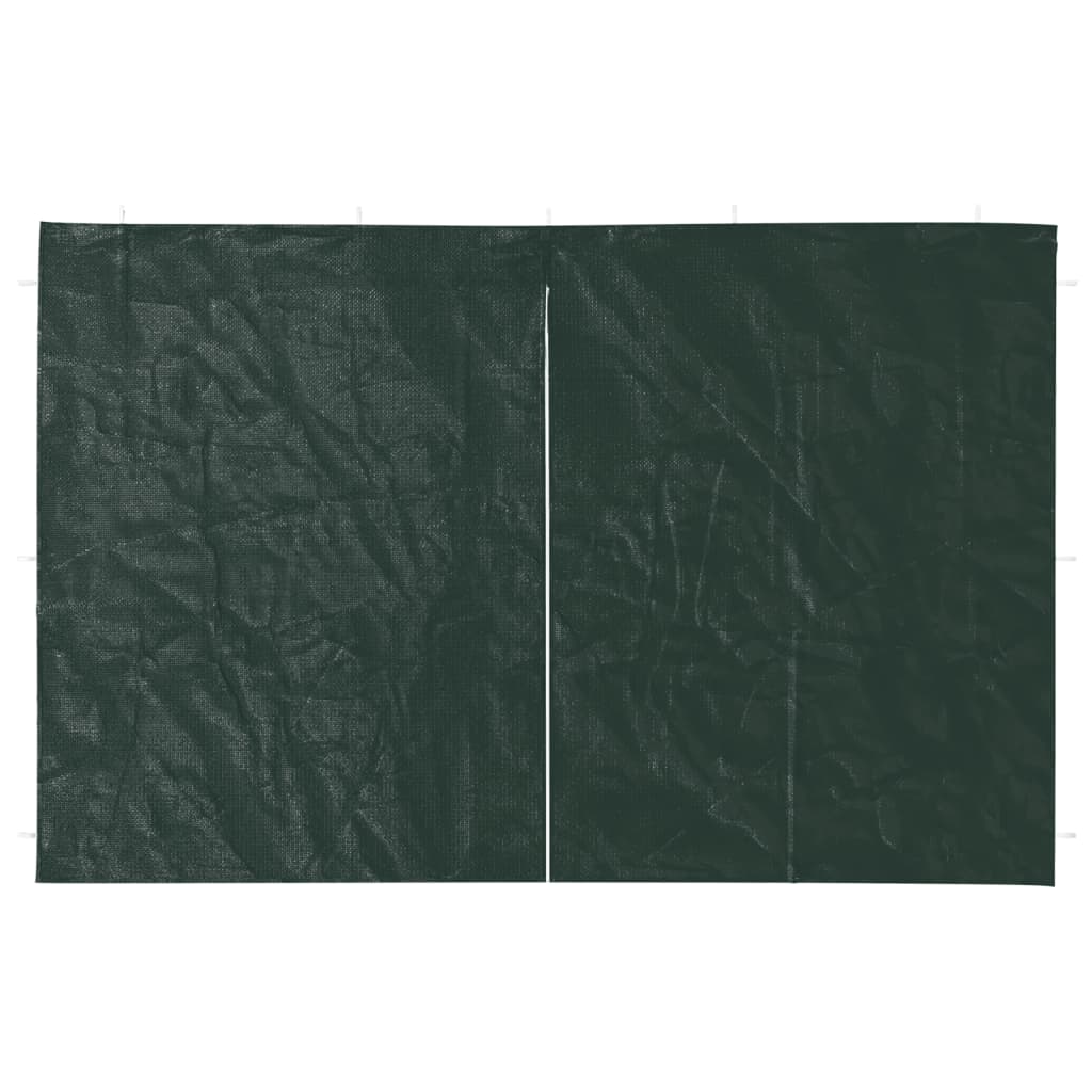 Party tent side walls 2 pieces zipper PE green