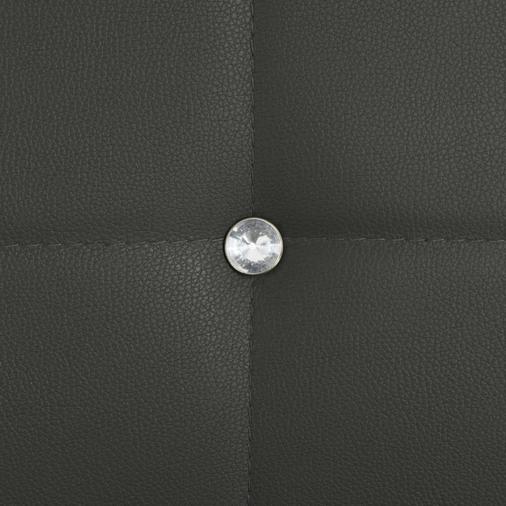 Chaises de salle à manger, lot de 6, similicuir gris
