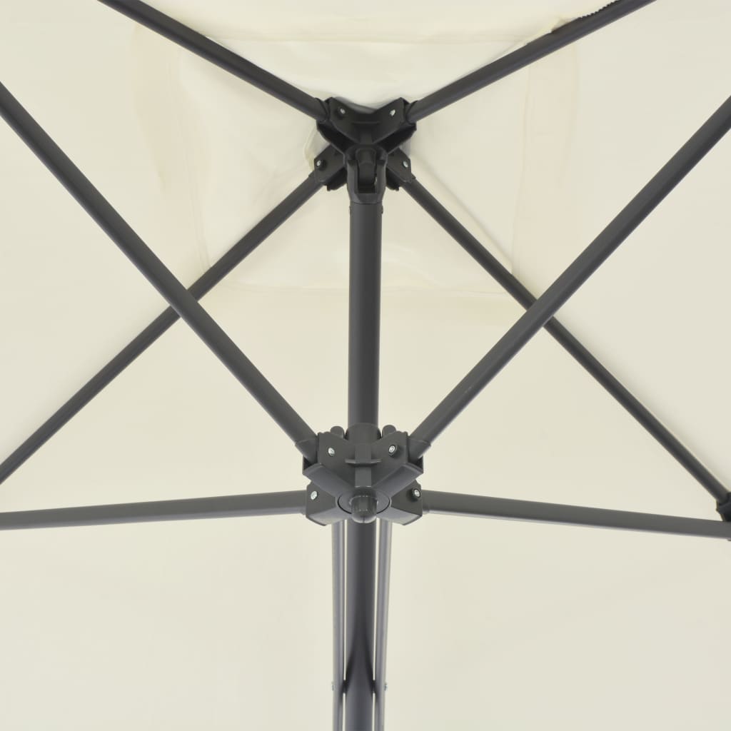 Sonnenschirm mit Stahl-Mast 250x250 cm Sandweiß