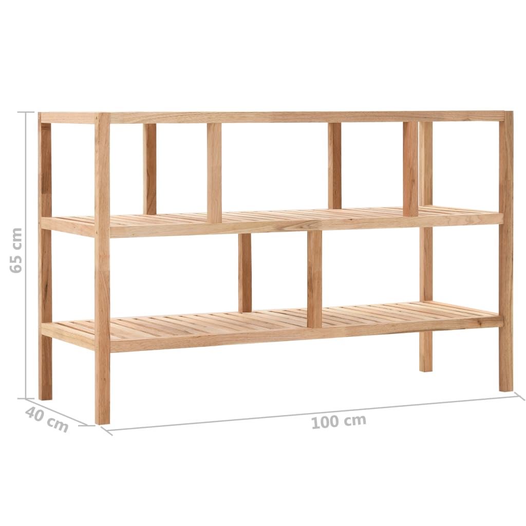 Bathroom shelf solid wood walnut 100x40x65 cm