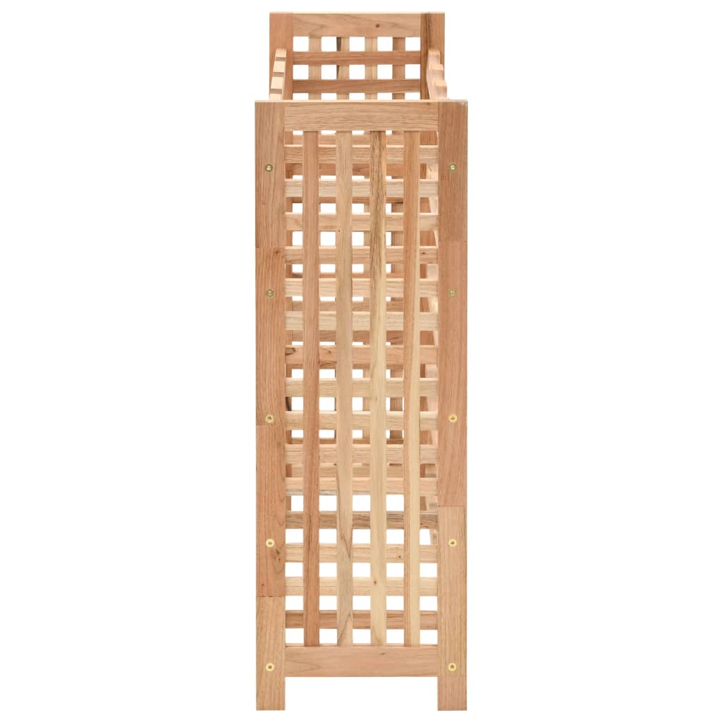 Casier à vin pour 25 bouteilles en bois de noyer massif, 63 x 25 x 73 cm