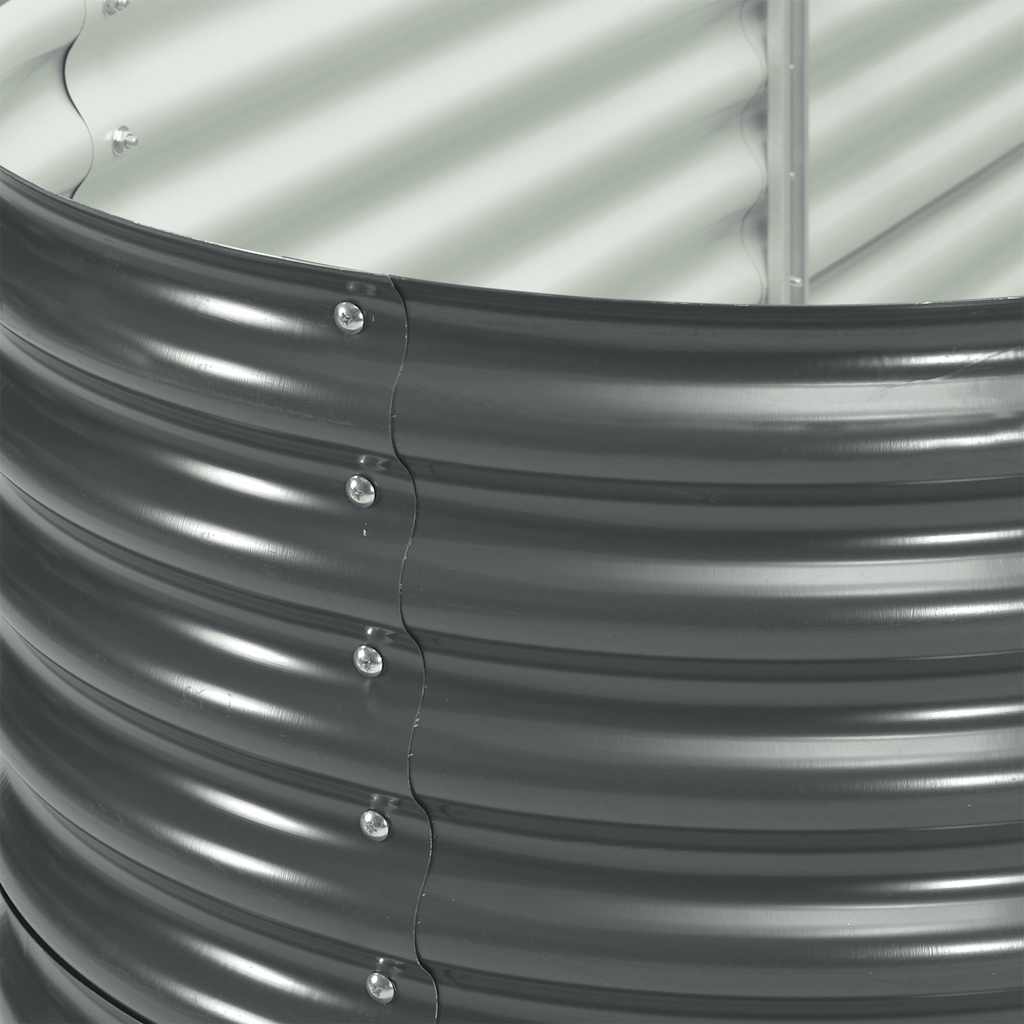 Garden Raised Bed 240 x 80 x 81 cm Galvanized Steel Gray