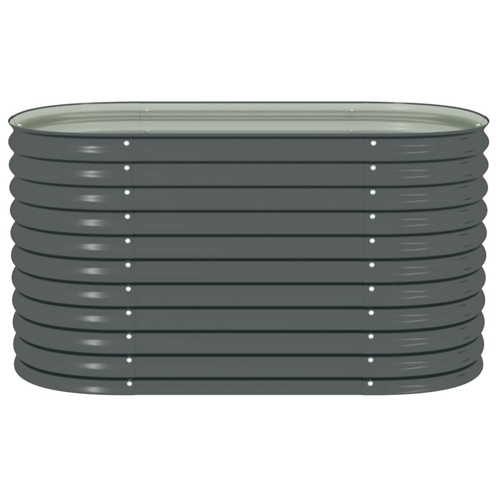 Garden Raised Bed 160x80x81 cm Galvanized Steel Grey