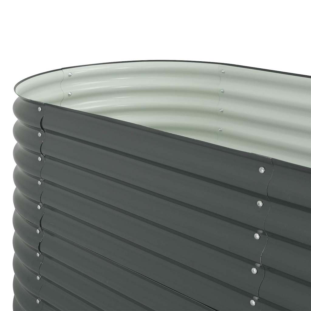 Garden Raised Bed 160x80x81 cm Galvanized Steel Grey