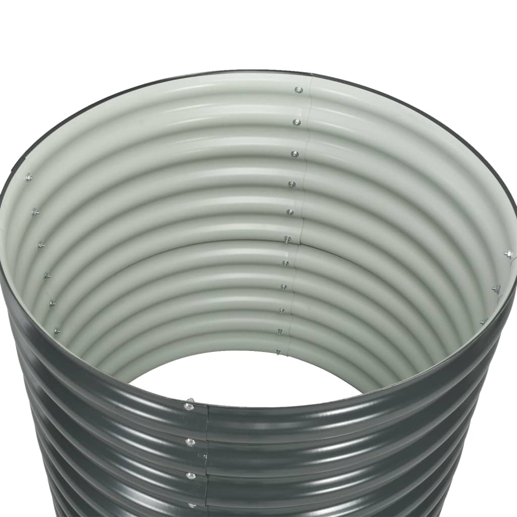 Garden Raised Bed 80x80x81 cm Galvanized Steel Gray