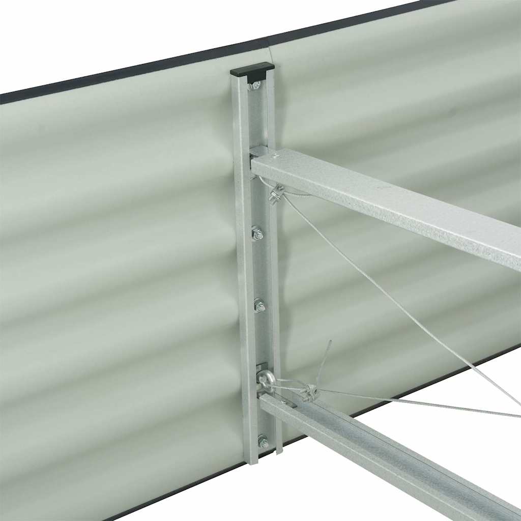 Garden Raised Bed 400 x 80 x 44 cm Galvanized Steel Gray