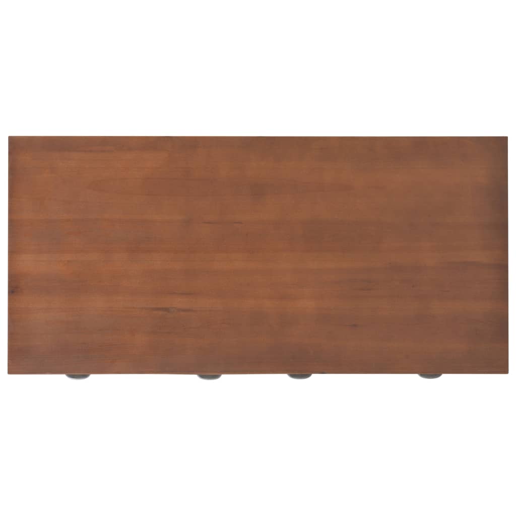 Bureau à 3 tiroirs 110x50x78 cm en bois de sapin massif