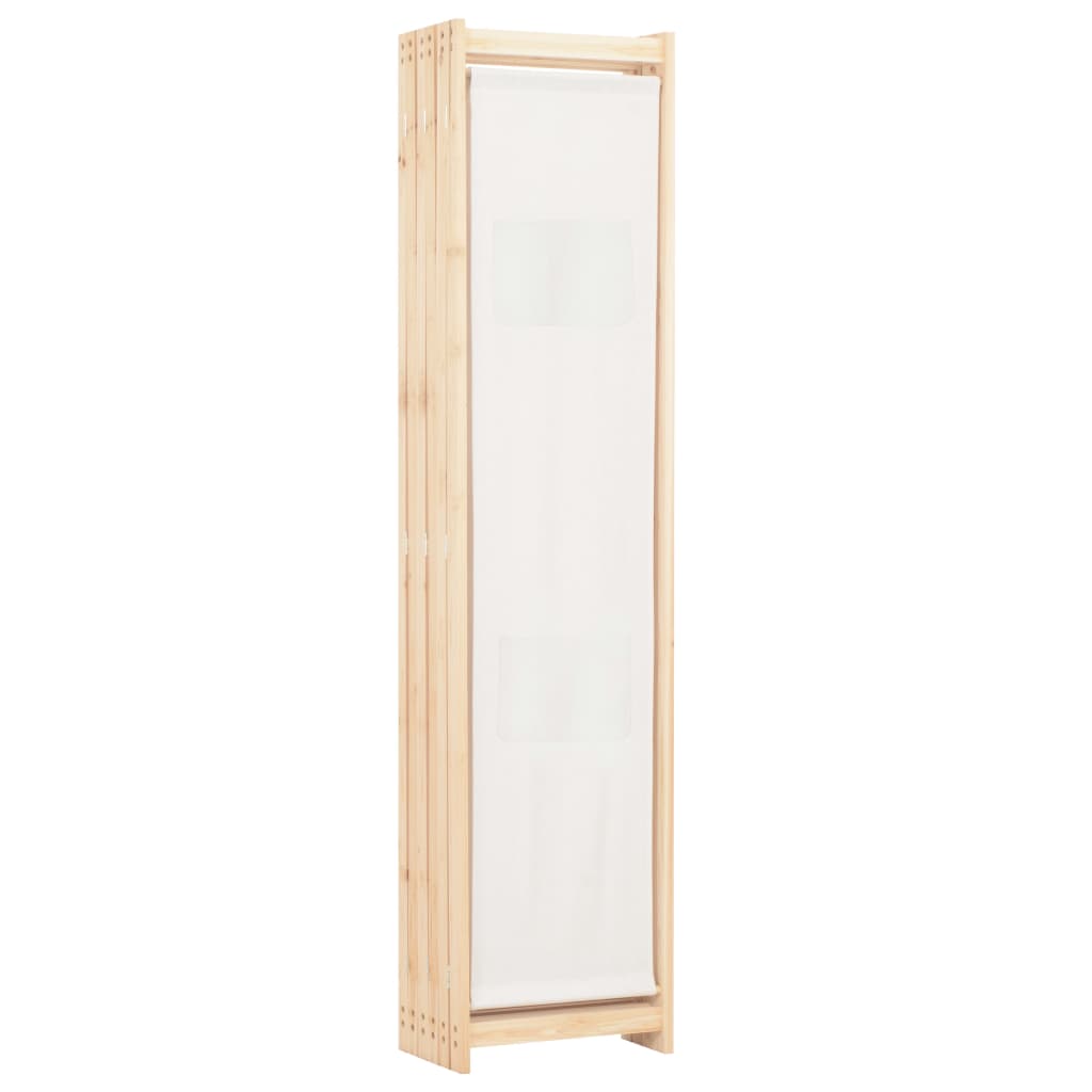 Paravent 6 pièces blanc crème 240 x 170 x 4 cm tissu