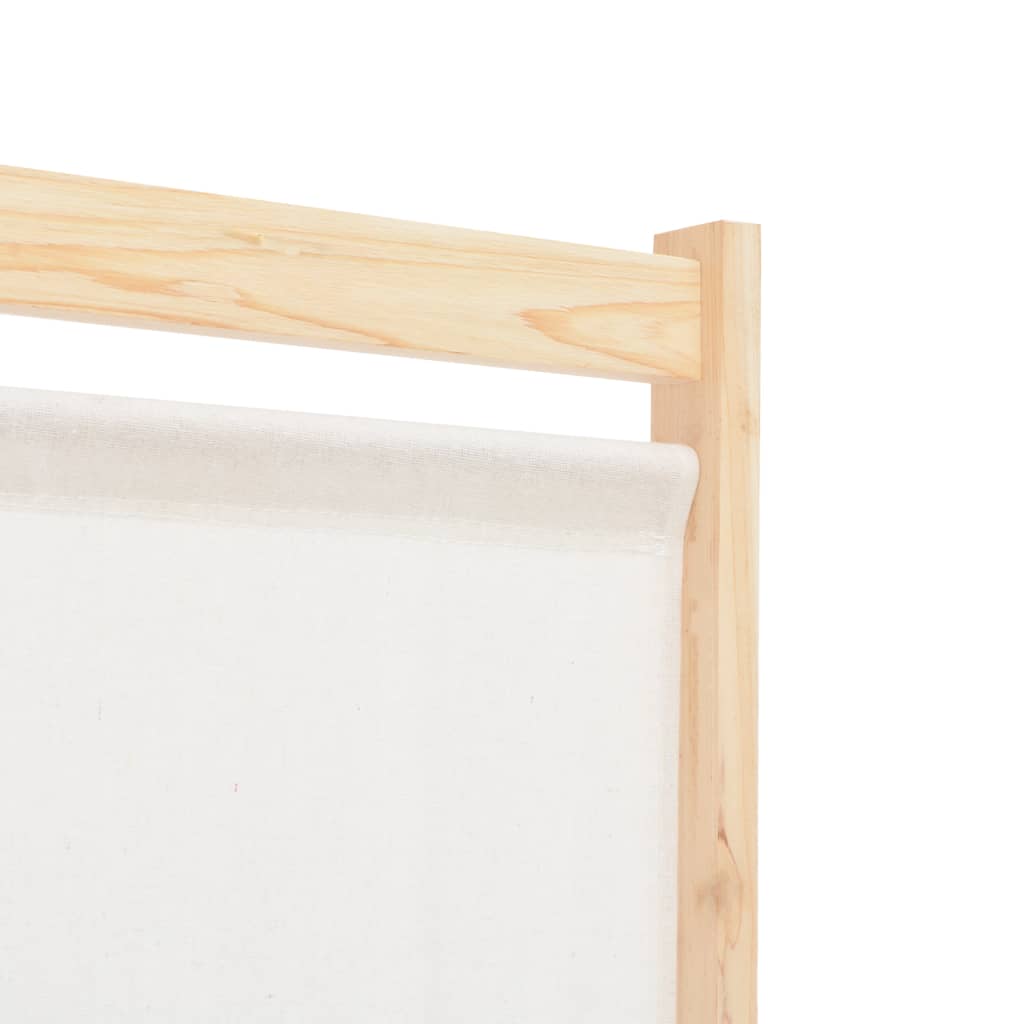 Paravent 6 pièces blanc crème 240 x 170 x 4 cm tissu