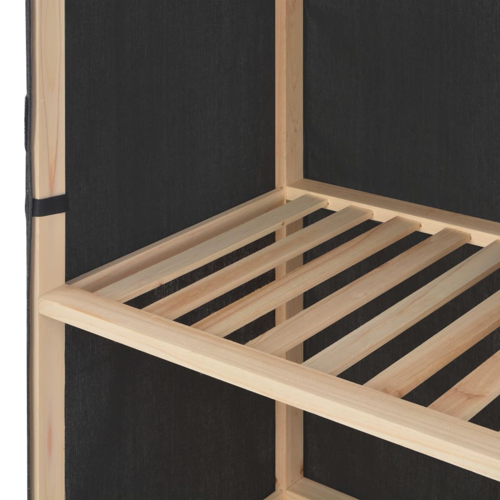 Armoire grise 110 x 40 x 170 cm en tissu