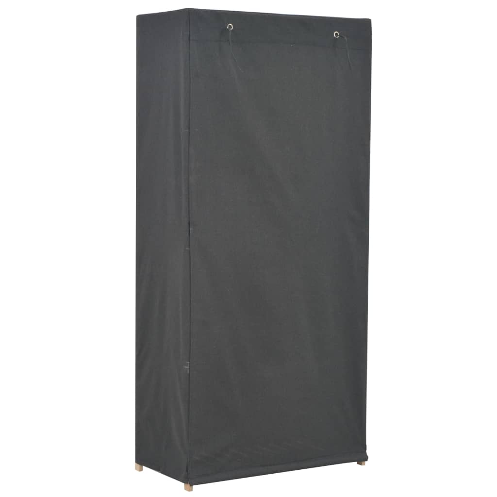 Wardrobe grey 79 x 40 x 170 cm fabric