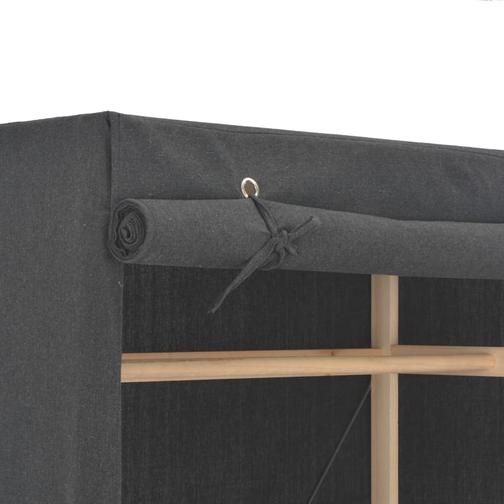 Armoire grise 79 x 40 x 170 cm en tissu