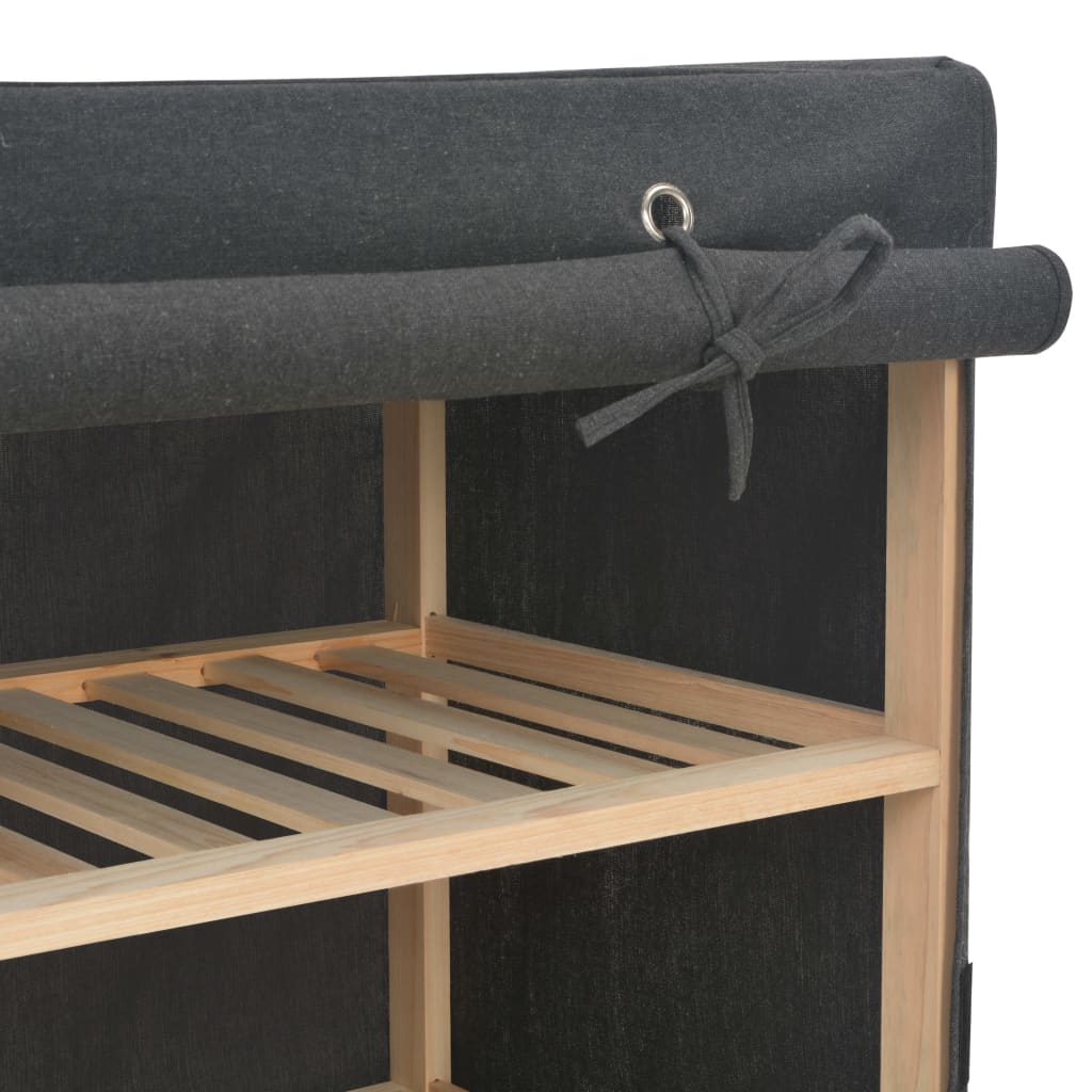 Wardrobe grey 200 x 40 x 170 cm fabric