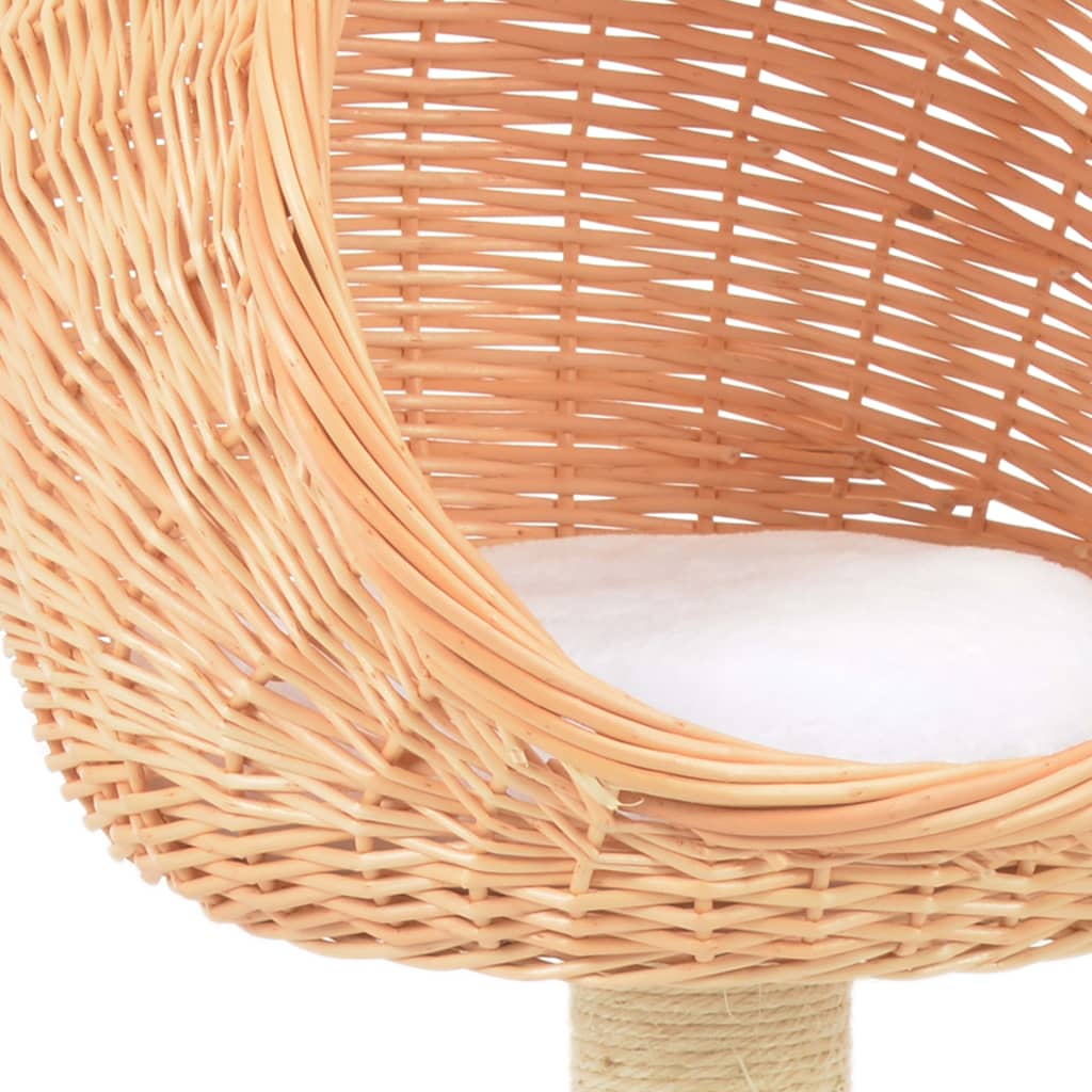 Cat scratching post sisal natural willow wood