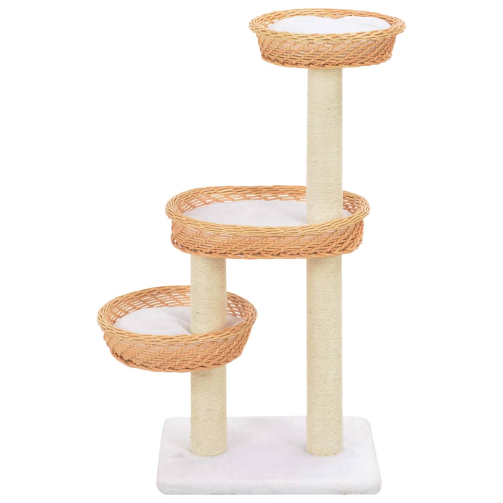 Cat scratching post sisal natural willow wood