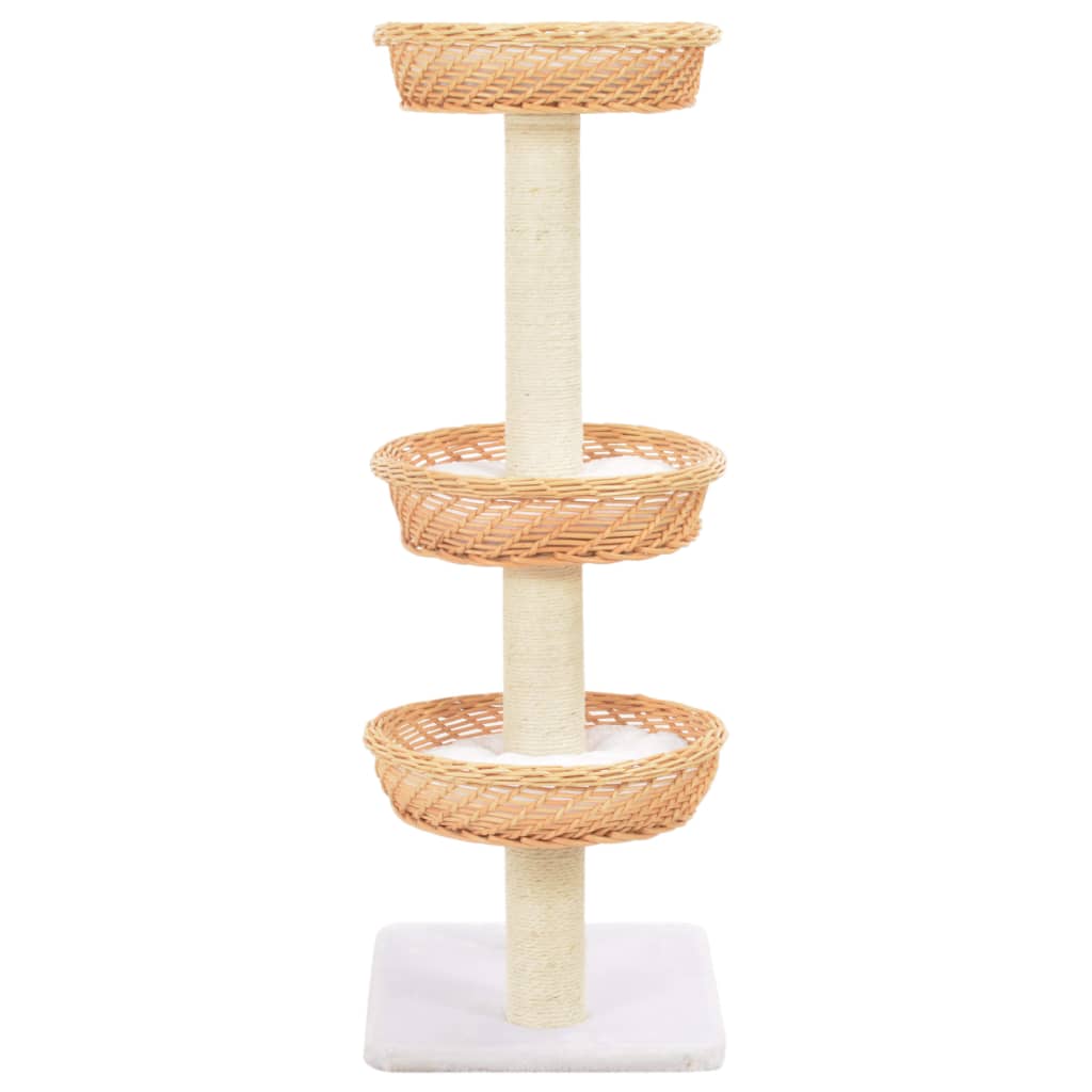 Cat scratching post sisal natural willow wood
