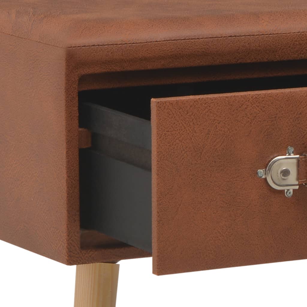 Table basse marron 80x40x46 cm en similicuir