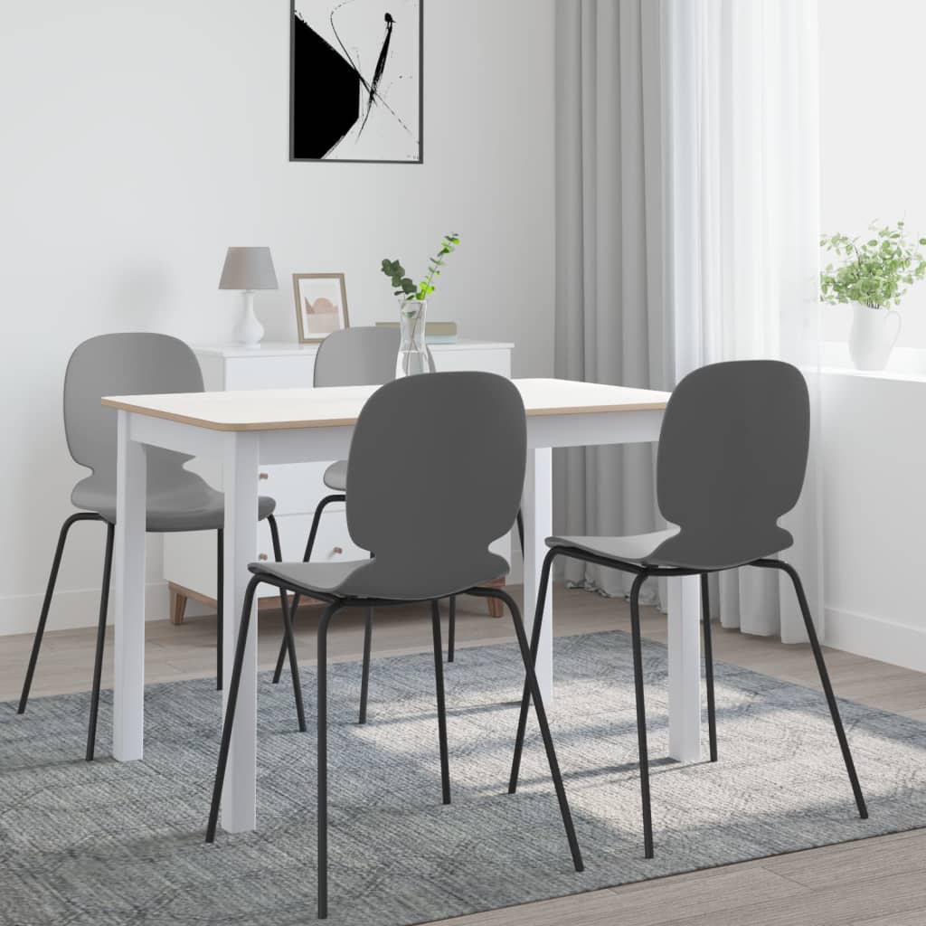 Table à manger blanche et marron 114x71x75 cm en bois d'hévéa massif