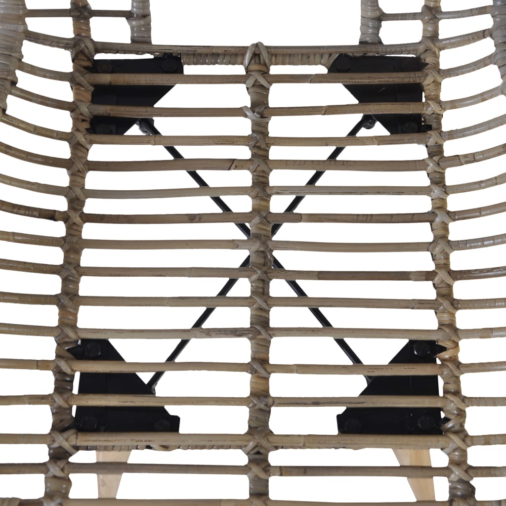 Dining room chairs 6 pcs. Natural rattan brown