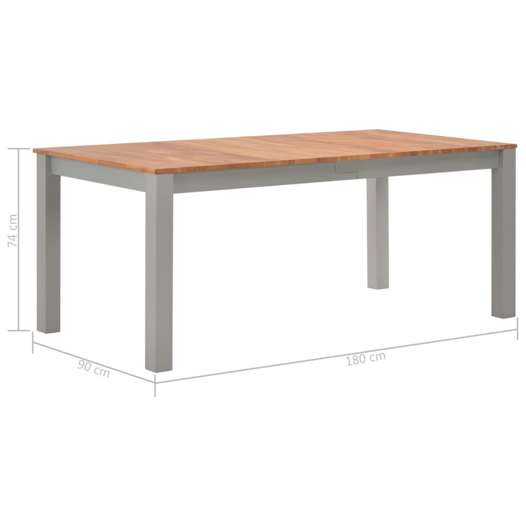 Esstisch 180x90x74 cm Massivholz Eiche