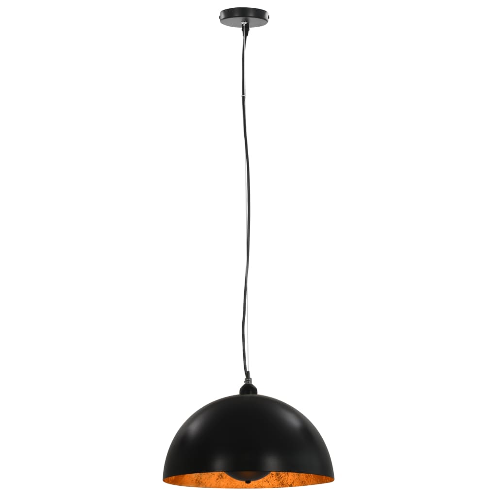 Ceiling lights 2 pcs. Black and gold hemispherical 40cm E27