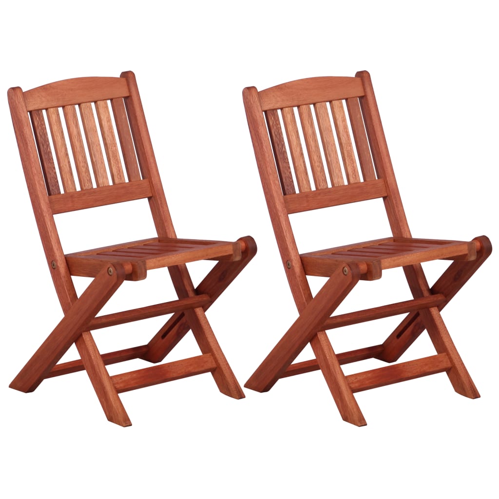 Lot de 2 chaises de salle à manger pour enfants en bois massif d'eucalyptus