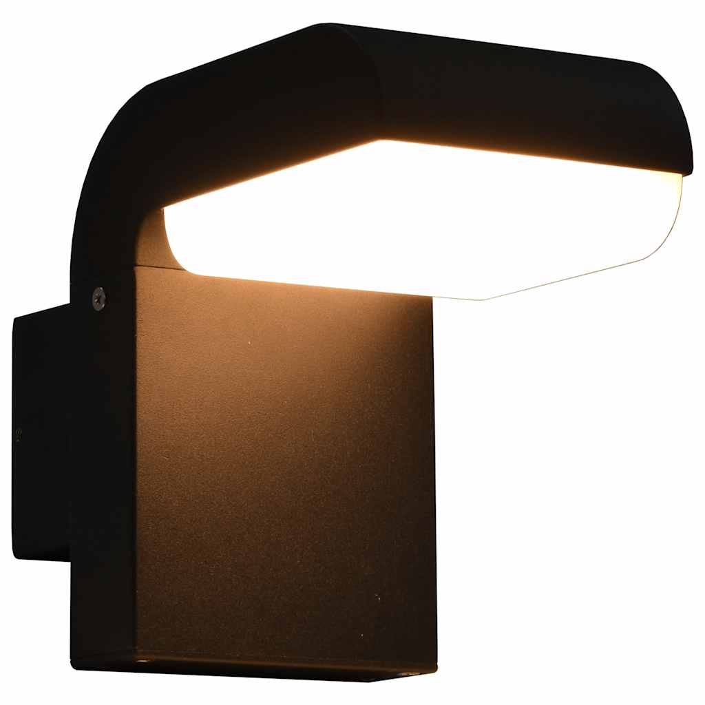 Applique d'extérieur LED 9 W noire ovale