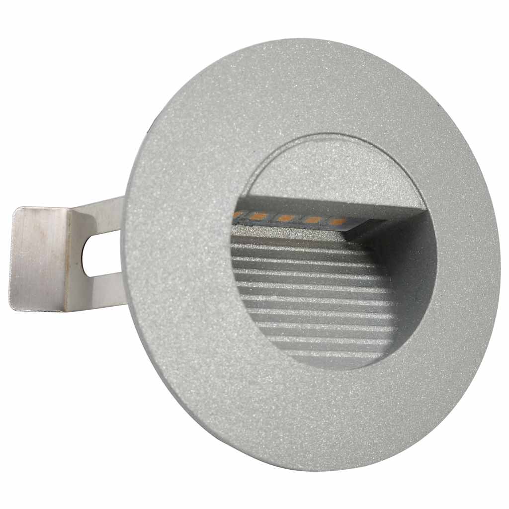 Appliques murales d'extérieur rondes argentées à LED 5 W, lot de 6