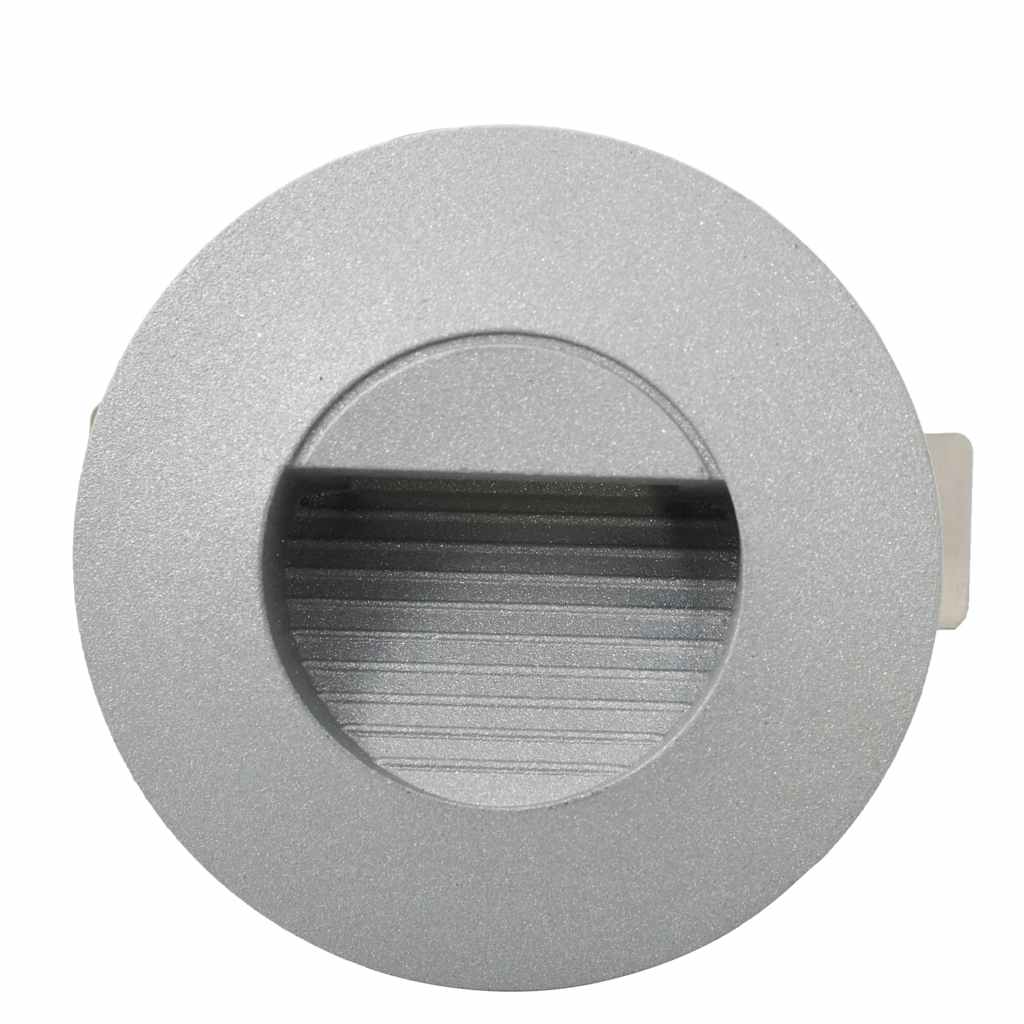 Appliques murales d'extérieur rondes argentées à LED 5 W, lot de 6