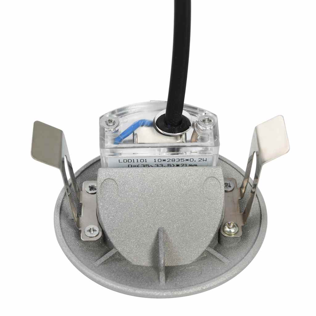 Appliques murales d'extérieur rondes argentées à LED 5 W, lot de 6
