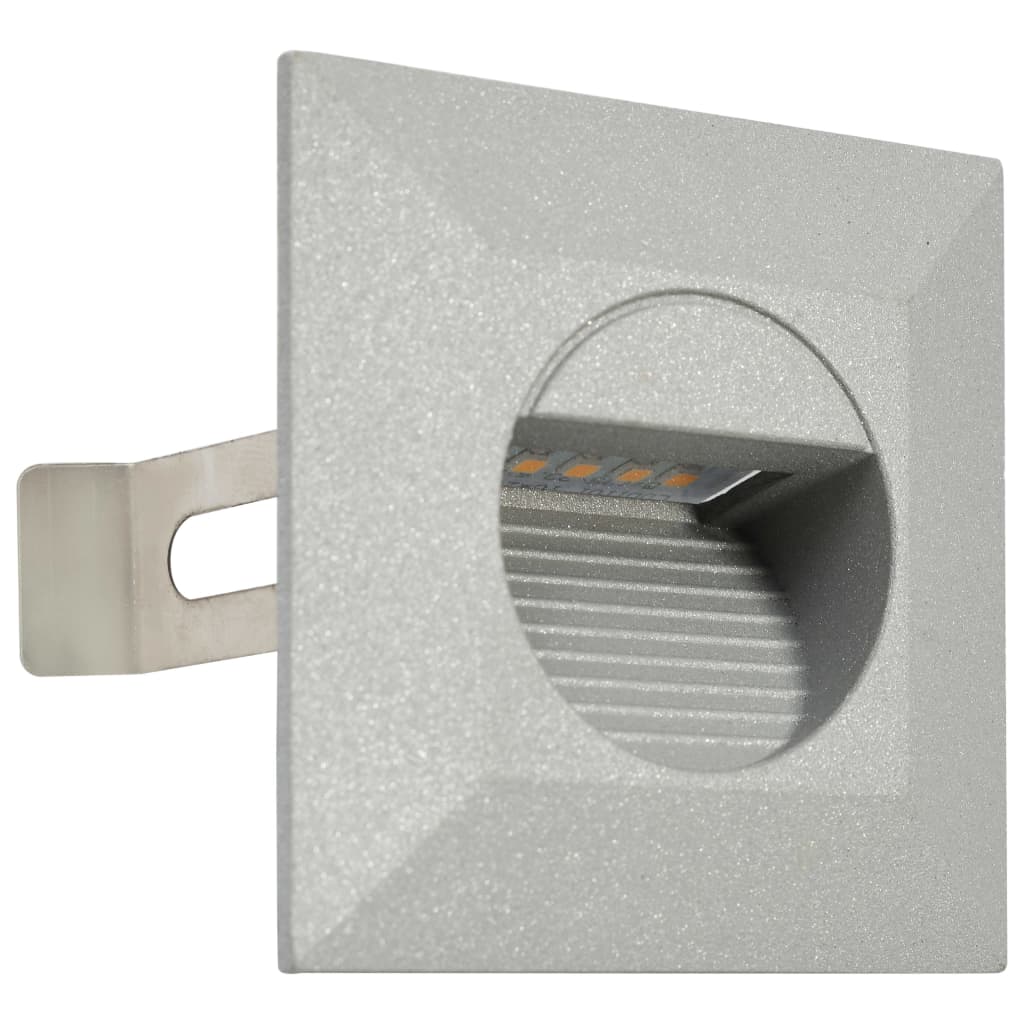 Appliques murales d'extérieur 6 pièces LED 5 W Argenté Carré