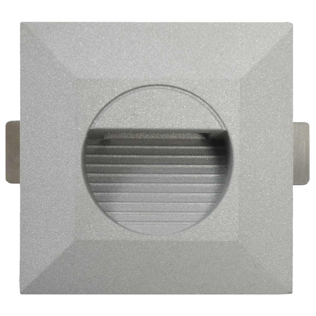 Appliques murales d'extérieur 6 pièces LED 5 W Argenté Carré