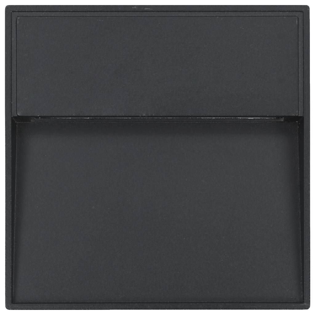 Außenwandleuchten 2 Stk. LED 3W Schwarz Quadratisch