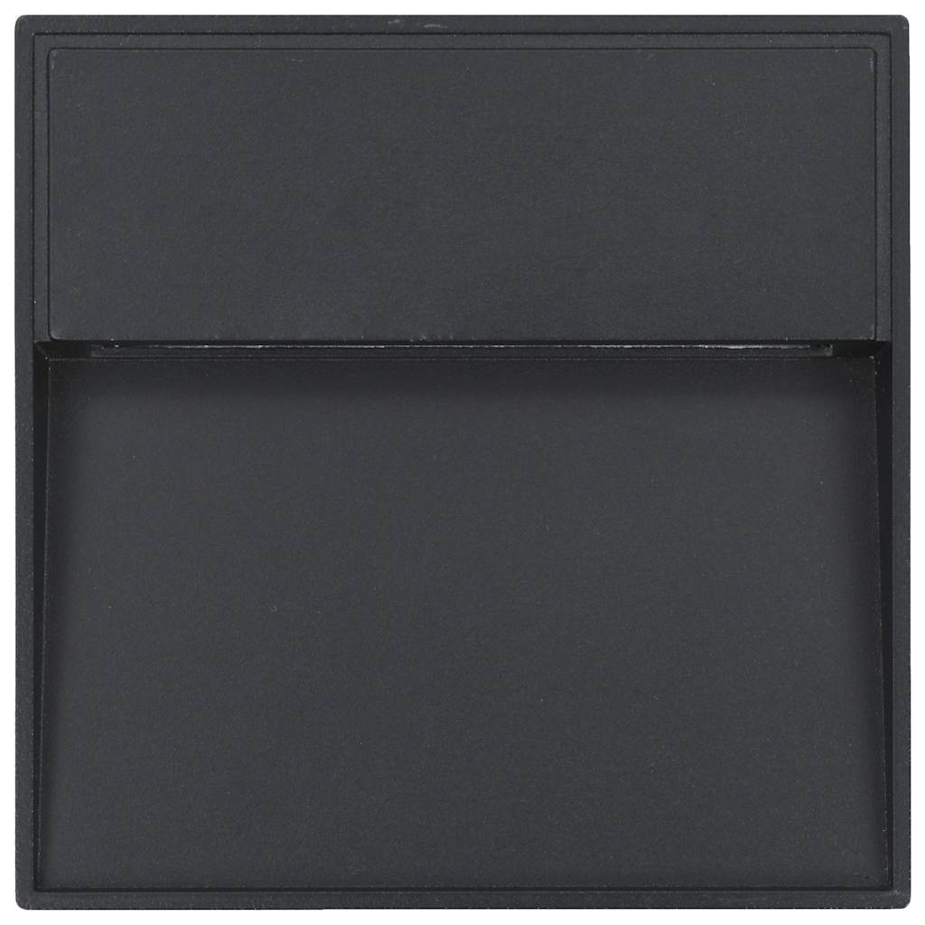 Außenwandleuchten 2 Stk. LED 3W Schwarz Quadratisch