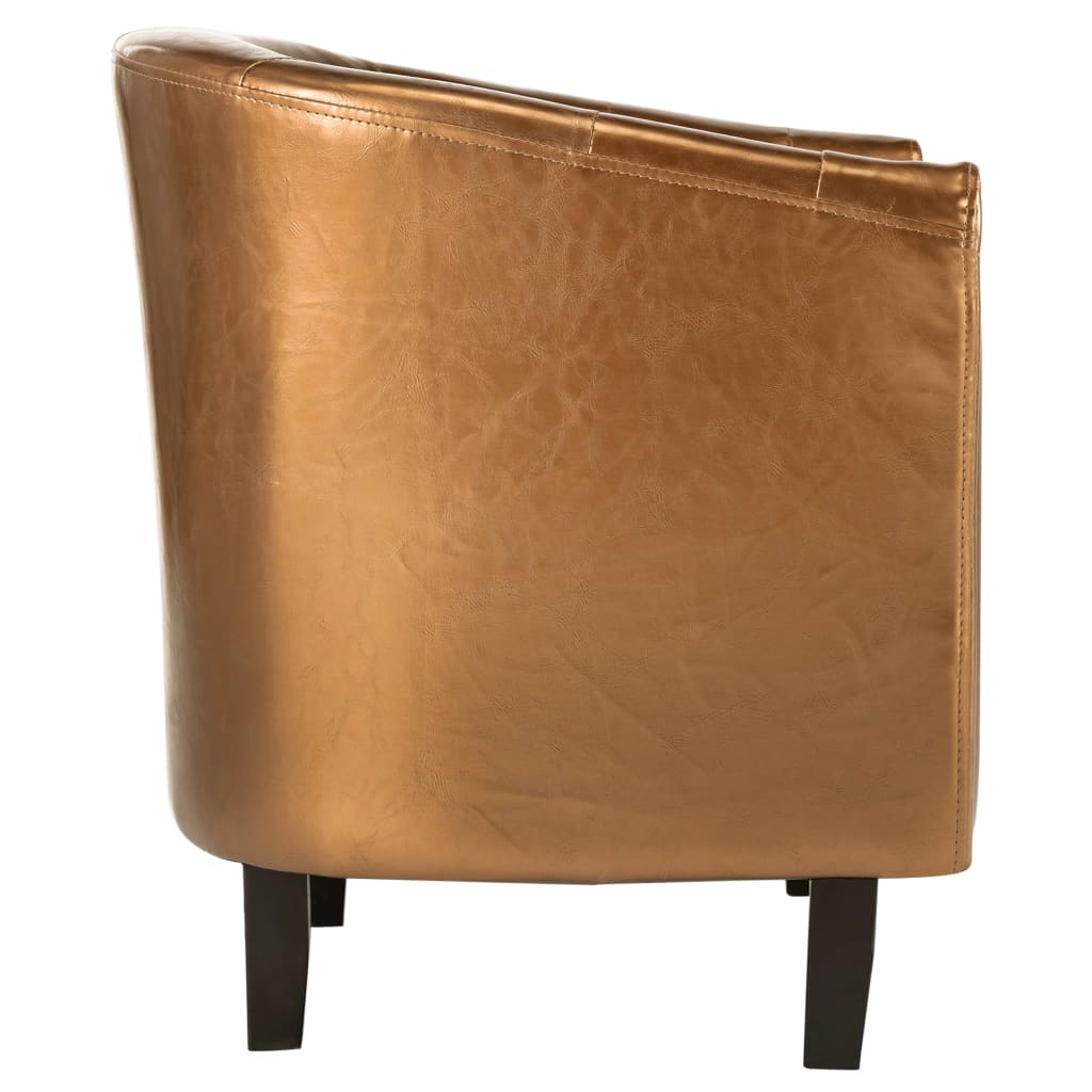 Clubsessel Braun Kunstleder